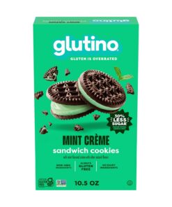 Glutino Glutenfreie Sandwich-Kekse mit Minzgeschmack, glutenfreie Snacks, 300 ml.