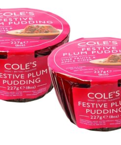 Christmas Pudding - Coles Rich Festive Plum Xmas Pudding mit Weinreben und Apfelwein Christmas Pudding x2