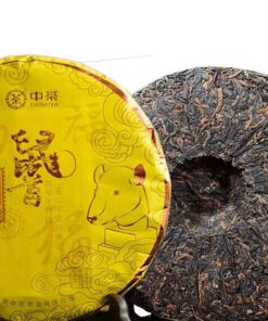 2019 Zhong Cha Reifer Purerh-Kuchen "Jahr der Ratte" Shu Puer 357g