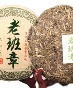 Natürlicher Laobanzhang Alter Baum Pu'er Tee Kuchen Gesundheit Vorteile Grüner Tee 357g