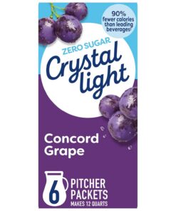 Crystal Light Concord Grape Drink Mix (57 g) | Für aromatische Hydratation und gemeinsame Erfrischung, kein Zucker, kalorienarm, kein Koffein