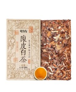 Einzigartige Geschmackskombination 500g/17.64oz Chenpi (Mandarinenschalen) Weißer Tee Ziegel Pu'er Reifer Tee