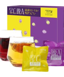 Premium Frucht-Kräutertee, Präsentationsbox, mit Morgen C und Abend A Teebeutel 200g (10g * 20 Packungen)