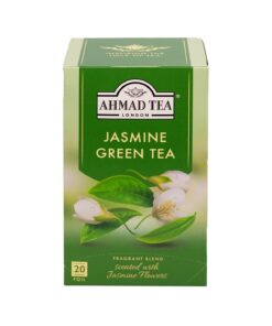 Ahmad Tea – Jasmine Romance | Grüner Tee mit Jasminblüten | 20 Teebeutel á 2 g | Teebeutel mit Band