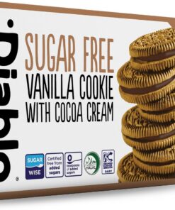 Diablo Sugar Free Sandwich Cookies – Vanilla Cookie with Cocoa Cream, Sugar Free Snacks, Maltitol-Sweetened for Everyday Enjoyment, Sweet Treats For All, 176g 1 Pack