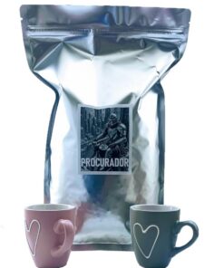 Mexikanischer Kaffee Procurador mit zwei süßen Tassen. Natur im Einklang mit dem Genuss.Arabica 1000g