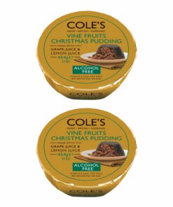 Cole's Weihnachtspudding, alkoholfrei, 454 g, 2 Stück