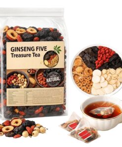 Ginseng & Mulberry Herbal Tea, Ginseng Six Treasure Tea, Wolfberry Chinese Formula Tea for Men and Women (1Pc)