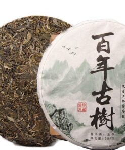 357g roher Puer-Tee, hundertjähriger alter Baum, handgefertigter Puer-Tee-Kuchen, organisches, natürliches Pu'er-Gesundheitspflege-Grünfutter