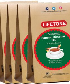 lifetone the tea for better life,Bananenblütentee | Frieden im Kopf Köstlicher Stressabbau-Tee | 100 Teebeutel | Detox-Tee