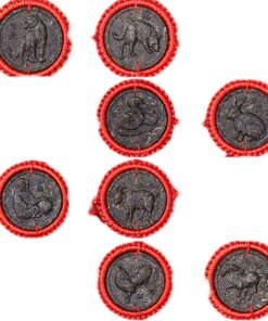12Pcs (1200g) Reifer Puerh-Schwarztee Zodiac Craft Pendant Dekorative Geschenke Yunnan Natural