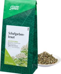 Salus - Schafgarbenkraut Arzneitee, Millefolii herba - Bei leichten, krampfartigen Beschwerden im Magen-Darm-Bereich und zur Appetitanregung - 1x 75g Beutel