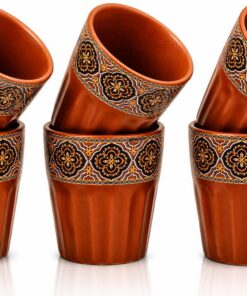 The Great Indian Bazaar Handgefertigte traditionelle Kulhar Kulhad Chai Tee Kaffeetasse