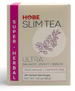 Ultra Slim Tea, Super Herbal, Tea Bags, 24-Count Box (Pack of 4)