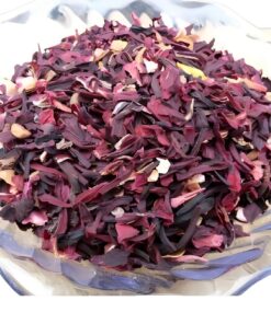 HELLOYOUNG Original Chinesischer Kräutertee Mit Getrockneten Hibiskusblüten Und Natürlichen Roselle Blütenfragmenten Koffeinfreier Kräutertee Mit Blütengeschmack (50g)