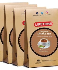 lifetone the tea for better life, Reiner Lakritzwurzeltee | Ganze Kräuter | aus Tropen | Köstlicher Verdauungstee | 80 Teebeutel