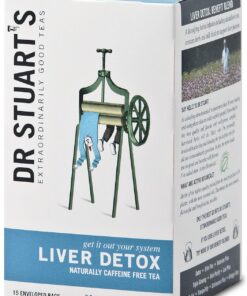 Dr Stuarts Leber-Detox-Kräutertee 15 Beutel (4er-Pack) – Hergestellt in einer CO2-neutralen Fabrik – Queens Award für Unternehmen