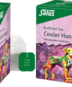 Salus - Krafttier Tee - Cooler Hund - 1x 15 Filterbeutel (30 g) - erfrischender Früchtetee mit Rosmarin - aromatisiert - bio (Packung mit 2)