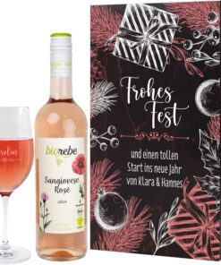 Biorebe Bio-Wein halbtrocken (0.75l) in festlicher Geschenkverpackung -Frohes Fest- (Weiß)