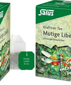 Salus - Krafttier Tee - Mutige Libelle - 1x 15 Filterbeutel (24 g) - zitroniger Kräutertee - mit Johanniskraut - aromatisiert - bio (Packung mit 2)