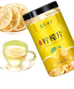 HELLOYOUNG 80g Getrocknete Zitronenscheiben Duftender Tee Erfrischender Kräutertee Loser Ningmeng Kräuter Scheibenaufguss Sommergetränk Wohltuendes Grünes Lebensmittel Backzutat Dessert