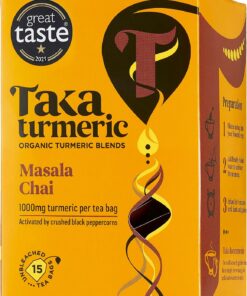 TAKA TURMERIC Tea (Masala Chai, 15 tea bags), 200 g
