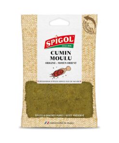 Spigol - Gemahlener Kümmel – parfümiert Ihre Gerichte – Beutel mit reinen Gewürzen wiederverschließbar – 100 % natürlich – 1 Beutel mit 90 g