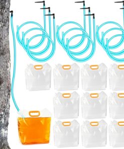 10 Sets Ahornsirup-Klopf-Set, inklusive 10 Stück 10 l Beutel, Wasserhähne, 91 cm Rohr, Ahornbaum, Birkensirup, Sammelzubehör für Experten oder Anfänger