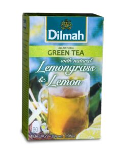 Dilmah Grüner Tee Grüner Tee mit Zitronengras / Zitronen Box strick und Etikett Beuteln 30 g (12er Pack, je 20 Beuteln)