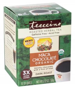 Teeccino Chocolate Organic Chicory Herbal Tea Bags, Caffeine Free, Acid Free 10 count (Pack of 6)