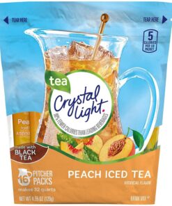 Crystal Light Tea Sticks, Peach, 16 Count/32 Quarts