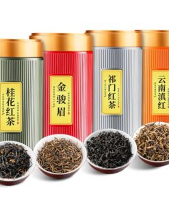 Ausgewählter Tee Geschenk Von 4 Klassischen Schwarztees, (125g * 4) Jinjunmei, Qimen, Dianhong Und Osmanthus Schwarztee