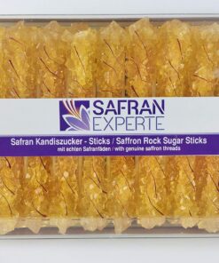 Safran Kandiszucker aus Safransirup 3 Dosen (je 19 Sticks) Saffron Rock Sugar
