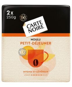 CARTE NOIRE - Gemahlenes Frühstück – Arabica und Robusta – Intensität 7 – Langer Kaffee – Intensiv und Aromatisch – 2 x 250 g