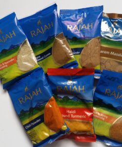 Curry Spice Kit - Rajah Garam Masala, Knoblauch und Korriander, heiße und würzige Gewürze, Kümmelpulver, Chilipulver, Kurkuma-Pulver, Korriander-Pulver.